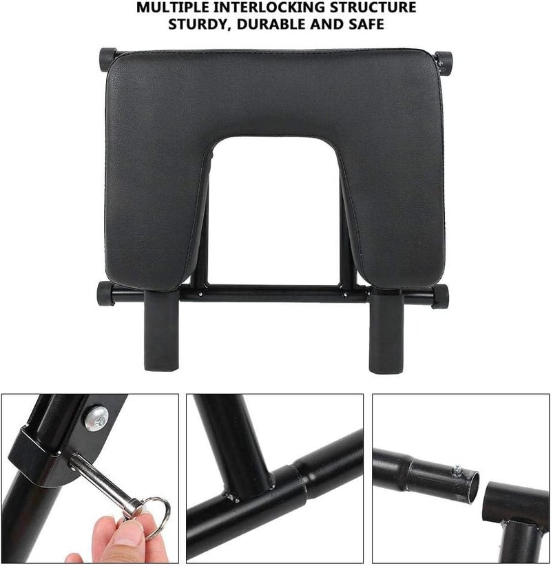woobles Yoga Inversion Chair Multifunctional Yoga Headstand Stool Folding for Home Fitness Head Stand Traine Stress Relieve and Body Building-Steel Frame - Image 2